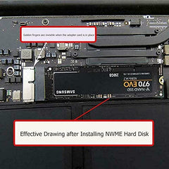 Tobo M.2 NVME SSD Convert Adapter Card Compatible with MacBook Air Pro Retina (Year 2013-2017), NVME/AHCI SSD Upgraded Kit for A1465 A1466 A1398 A1502(Not Fit Early 2013 MacBook Pro) TD-406HS