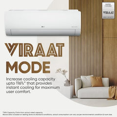 LG 1.5 Ton 3 Star Hot & Cold, DUAL Inverter Split AC (Copper, Convertible 5-in-1, VIRAAT Mode, 4 Way Swing, HD Filter with Anti-Virus Protection, US-H19VNXE, White)