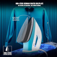 Intex Glidex Ease Dry Iron 1000W | Non-Stick Soleplate | Adjustable Temperature Control | Shock Proof Lightweight Dry Iron | Thermal Protection | Fast & Smooth Ironing for Home Use | 2 Year Warranty