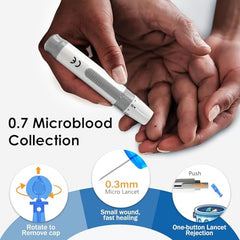 D MEDICARE® Glucometer Machine for Blood Sugar Test | Accurate, No Coding Required, Easy to Use | Diabetes Monitoring Kit with 10 Free Strips, Lancets & Lancing Device