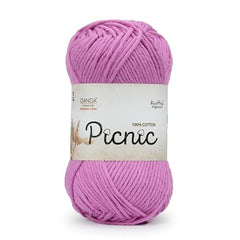 Ganga Acrowools Picnic is 100% Cotton and Crochet Yarn. Pack of 3 Balls - 50Gm Each Shade No - PIC015, Sterling Red
