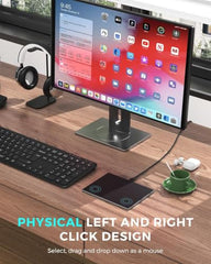JOMAA Wired touchpad Supports Multi Gesture Control, Touch Mouse, and Second Hole pad, Suitable for Windows and Mac (Silver)