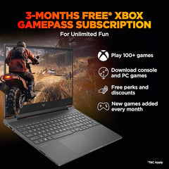 HP Smartchoice Victus, 13th Gen i7-13620H, 6GB RTX 4050, 16GB DDR4(Upgradeable) 512GB SSD, 144Hz, 300nits, 15.6''/39.6cm, Win11, Office24, Mica Silver, 2.3kg, fa2100tx, Xbox Gamepass* Gaming Laptop