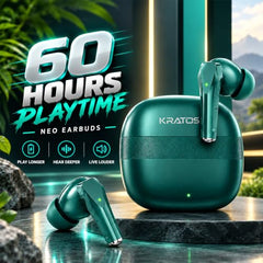 Kratos TW02 Ear Buds Wireless with 60H Playtime, Noise Isolation & Clear Calls, Bluetooth Earbuds with Voice Assistant, Ear Buds with Bluetooth V 5.3 & with Type C Fast Charging, IPX5 TWS Earphones