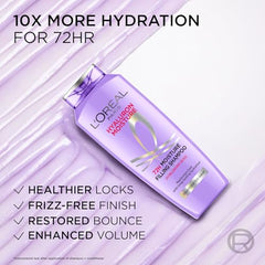 L'Oreal Paris Hyaluron Moisture Shampoo Refill - Hyaluronic Acid, 500ml | 500ml refill for dry, dehydrated hair. Provides 72 hours hydration, leaving hair soft, shiny, & bouncy. Ideal for daily wash.