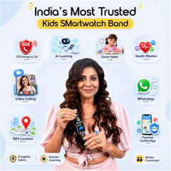 sekyo Neo Fit -India's 1st AI Smart Watch for Kids | AI Learning Assistant, 4G Video Call, GPS, Health & Activity Tracker, Smart Habit Reminder| Edu-Games, Step Count, Camera, Parent Control App