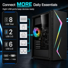 Desktop PC | Core i7 4th Gen | 16GB RAM | 512GB SSD | 5G WiFi 6 + Bluetooth 5.4 | HD Graphics 4600| HDMI/VGA/USB 3.0 | Windows 11 Pro & Office 2021 Installed | 2-Year On-Site Warranty