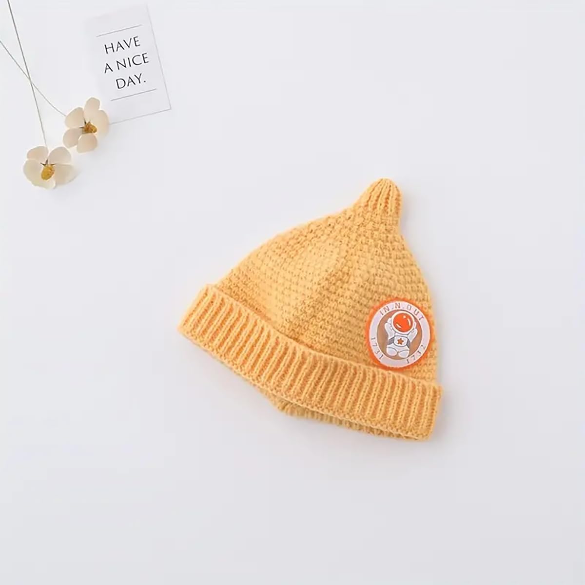 SYGA Baby Winter hat Baby Woolen Knitted Unisex Hat -Yellow (6-18 Month)