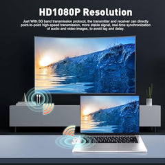 Tobo Wireless HDMI Transmitter and Receiver 100M/328FT: Portable Plug and Play 5G 1080P@60Hz HDMI Extender Kit for Streaming Video and Audio to Monitor for Laptop PC TV Box Projector TD-1451WA