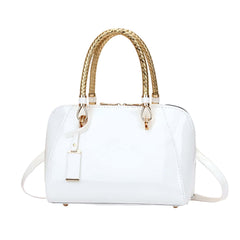 SYGA Women's Shell Handbag One-Shoulder Crossbody Bag with Golden Handle