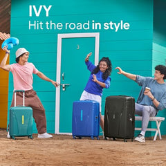 American Tourister 3PC PP Ivy 2.0-8 Wheel, Set (Small + Medium + Large) Hard Suitcase for Travel/Travel Bag with Combination Lock & Smooth Sliding Double Wheel - Black, 55 Cm, 68 Cm, 79 Cm