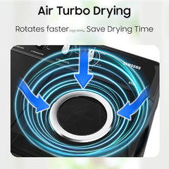 Samsung 9.5 Kg, 5 Star, Semi-Automatic Top Load Washing Machine (WT95A4260GD/TL, Air Turbo Drying, Dark Gray, 5 Year Warranty on Wash Motor)