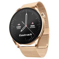 Fastrack MYND 1.93” AMOLED Display Smart Watch for Men & Women with AI Watch Faces,AI Chat,Offline Voice Commands,Curved Metallic Design,Functional Crown,BT Calling, Health Suite,100+ multisport modes