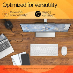 HP 240 Bluetooth Wireless Mouse with 3 Buttons/1600 DPI Red Optical Tracking/Sleek and Ambidextrous/Compatible to Windows 10, macOS, Chrome OS, 3 Years Warranty (Black)