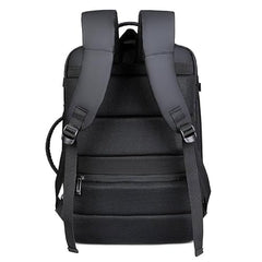 Wesley Luxur 45 Ltrs Overnighter Expandable Travel Laptop Backpack, Flight Cabin Approved Carry On with 16 inch Laptop Compartment, Anti Theft feature business/Travel/Weekender/college Charcoal Black