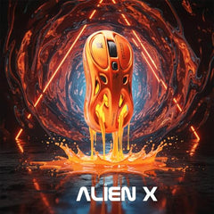 Arctic Fox Alien-X Gaming Wireless Mouse, Tri-Mode (2.4G/Bluetooth/Wired), 4800 DPI, 1000Hz Ergonomic Hollow RGB Rechargeable Type-C for Mac/Laptop/iPad/Office (Star White)