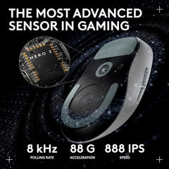 Logitech G PRO X Superlight 2 DEX Lightspeed Wireless Gaming Mouse, 60g Pro-Grade Lightweight Mouse with 5 Programmable Buttons, 44k DPI Sensor, USB-C Charging, for PC/Mac - White