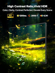 Newsoul 4K Portable Monitor, 3840 * 2400 UHD 16" Gaming Monitor 1200Nits 1500:1 100% sRGB IPS FreeSync Laptop Monitor with VESA & Cover Built-in USB-C HDMI Portable Screen for Phone Game Console