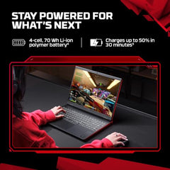 HP Smartchoice HyperX OMEN 15, AMD Ryzen 7 260, 8GB-RTX 5050, 24GB DDR5 (Upgradeable), 1TB SSD, 180Hz, 2.5K, 500 nits, 3ms RT, 15.3''/38.9cm, Win11, Office24, Black, 2.42kg, gb0038AX, AI Gaming Laptop