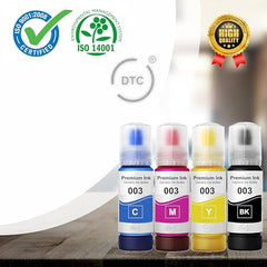 Duplex DTC 003 Refill Ink Compatible for Epson L3110, L3150, L3250, L3252 L3115, L3116, L3101, L3210, L3215, L3216, L3151, L3152, L3156, L5190 Printer (003 Ink Set)