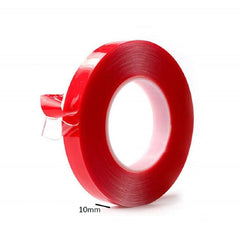 SYGA 10mm Red 3M Heat Resistant Acrylic Dual Adhesive Tape Roll,Clear Sticker for Car/Cell Phone Repair