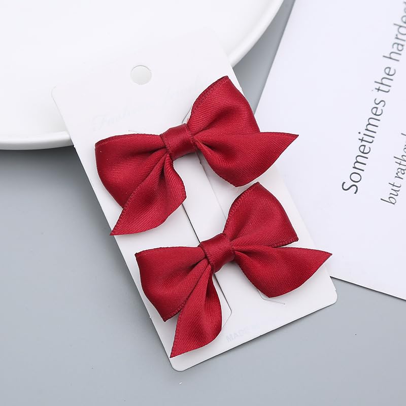 SYGA 2Pcs Baby Girl Hair Pin Bowknot Duckbill HairClips Children Girl Headdress Hairpin Hair Accessories (Blue)