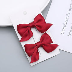 SYGA 2Pcs Baby Girl Hair Pin Bowknot Duckbill HairClips Children Girl Headdress Hairpin Hair Accessories (Blue)