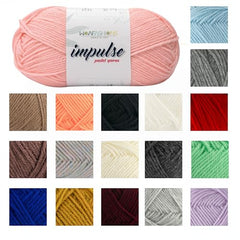 WOAFASHIONS - World of Arts Impulse Hand Knitting & Crochet Yarn, Premium Acrylic, 4 : Medium (Anchor Grey) (100gms / 3.5oz / 200mtr / 218yds)
