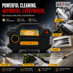 Starq ST25 High Pressure Car Washer Machine 2100 Watts and Pressure 150 Bar for Cleaning Car, Bike & Home