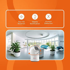 Trueview 3MP Pack of 2 Smart CCTV Wi-fi Home Security Camera with Pan Tilt 360° View, 2 Way Talk, Cloud Monitor, Motion Detect, Supports SD Card Up to 256 GB, Night Vision (3MP Robot - Pack of 2)
