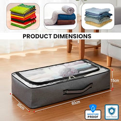 Storite Medium PVC Underbed Storage Bag with Handles Clear Window
