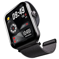 boAt Ultima Regal w/ 2.01”(5.10 cm) Crystal-Clear AMOLED Display, 1000 NITS Brightness,Premium Metal Body, Functional Crown, 100+ Sports Modes, Fitness Smart Watch for Men & Women (Steel Black)