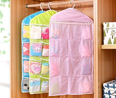 Syga 16 Compartment Wardrobe Panties Socks Classification Storage Bag Hanging Bag Hanging Storage Finishing Storage Bag (2 Pieces)