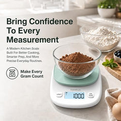HomeBasic Digital Kitchen Weighing Scale 5kg | Food Weighing Machine, Weight Scale for Food, ±1g Accuracy, Multi-Units (g/oz/lb/ml), Tare Function, Waterproof Platform for Cooking, Baking & Diet