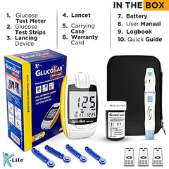 K-Life Gluco Lab Automatic Blood Glucose Meter with 100 Strips