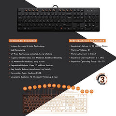 Circle C23 Performer Black USB Multimedia Keyboard with 3 Years Warranty