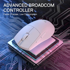 Redragon M916 PRO 3-Mode Wireless Gaming Mouse, 49G Ultra-Light 26K DPI Gamer Mouse w/Ergonomic Natural Grip Build, Full Programmable Buttons, Software Supports DIY Keybinds & DPI