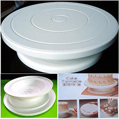 SYGA Round Rotating Revolving Cake Turntable Decorating Stand Platform 28CM