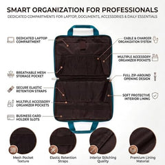 VISMIINTREND Laptop Leather Bag for Man | Coffee Brown