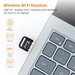 Techie USB Wi-Fi Adapter 600Mbps with Bluetooth 4.2 Dual Band USB 2.0