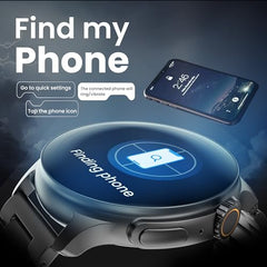 GOBOULT Crown R Pro 2 Smartwatch 1.43''HD AMOLED Display,BT Calling 5.2,600Nits Brightness,IP67,150+Watchfaces, 120+Sports Modes, AI Voice Assistant, SpO2 Monitoring(Charcoal Black)