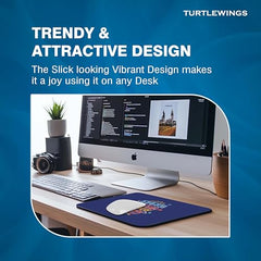 TURTLEWINGS | Mousepad | Inspirational Quote Mousepad – 22x18 cm, 3mm Thick | Abstract Design Non-Slip Rubber Base | Office, Study & Gaming Use | Premium Smooth Surface 3
