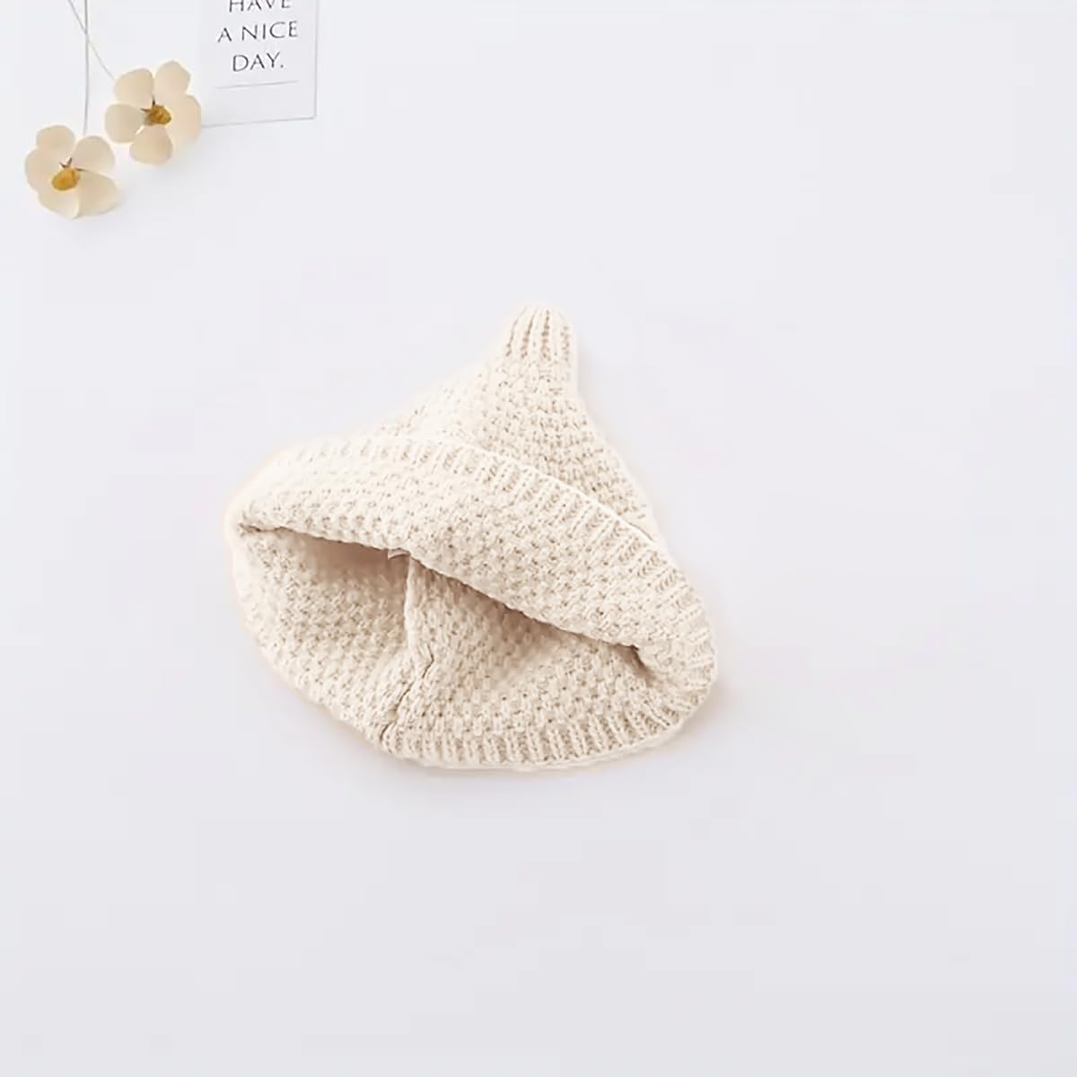 SYGA Baby Winter hat Baby Woolen Knitted Unisex Hat -Beige (6-18 Month)