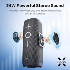 Tribit StormBox 2 Bluetooth Speaker, 34W, 360° Sound, 24H Playtime, IPX7