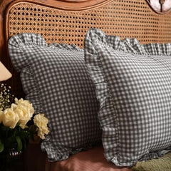 Sleepy Threads Pink Pillow Covers - Set of 2 | 27 x 18 Inch | Rectangular Checkered 220 TC Pillow Cases | Soft & Breathable with Envelope Closure | Throw Pillow Case for Sofa, Living Room, Bedroom