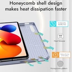 Robustrion Cover for Redmi Pad 2 Pro 12.1 inch Cover Case with Pencil Holder, Trifold Cover Case for Redmi Pad 2 Pro 5G Tablet Cover [Auto Sleep Wake Support] - Black