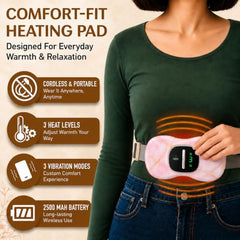 BRONTIX Period Cramp Relief Massager, Cordless Heating Pad