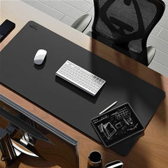 V-CUBE DESIGNS Premium Vegan Leather Desk Mat 90X45cm 2.4mm Thick&Padded|Laptop Mat/Extended Mouse Pad/Stitched, Reversible, Sturdy Deskspread with High Tear/Peel Strength|Anti-Slip,Splash-Proof|Blue