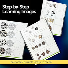 Mehndi & Henna Practice Book – Durable Reusable 20-Page Guide for 10,000+ Uses | Ideal for Beginners, Bridal & Professional Designs.