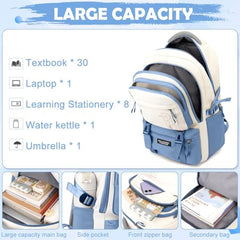 TS WITH TECHSUN College Laptop Backpack for Women & Teens with Zipper Pouch | School Bag for Girls 13-14 Years | 18 Inch Book Backpack | Travel School Bag, Tuition, Coaching (CAPYBARA - BROWN)